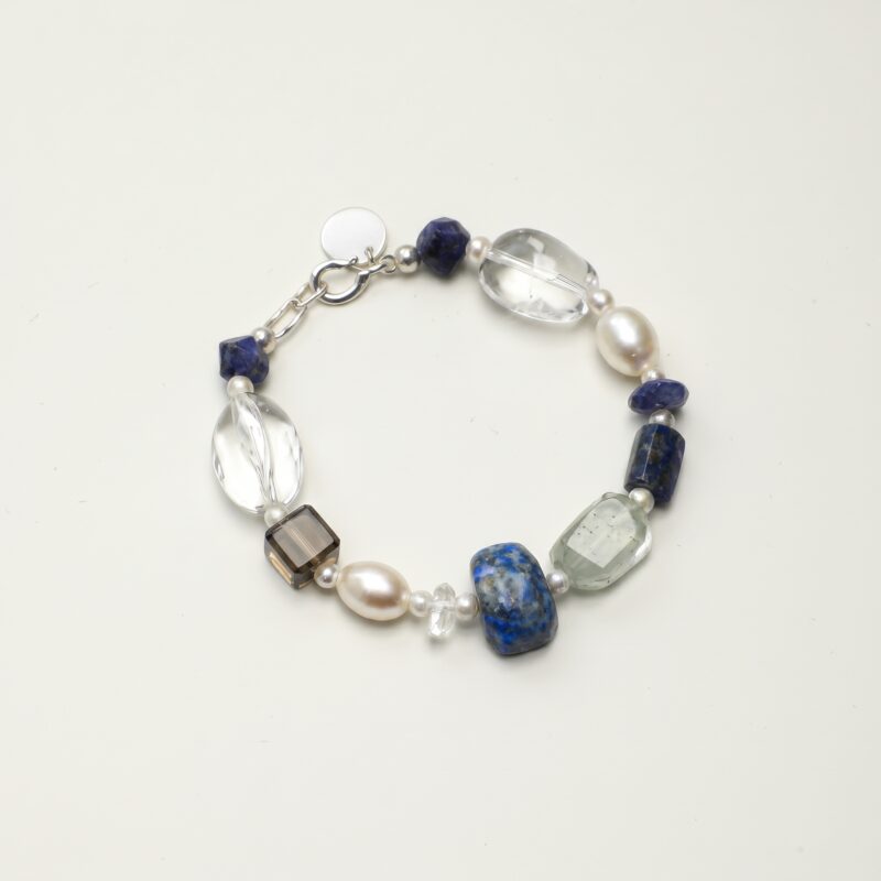 036_PS2508244_ORIGINAL_UNCOMPRESSED Clear Quartz, Smoky Quartz, Amethyst & Pearl Bracelet