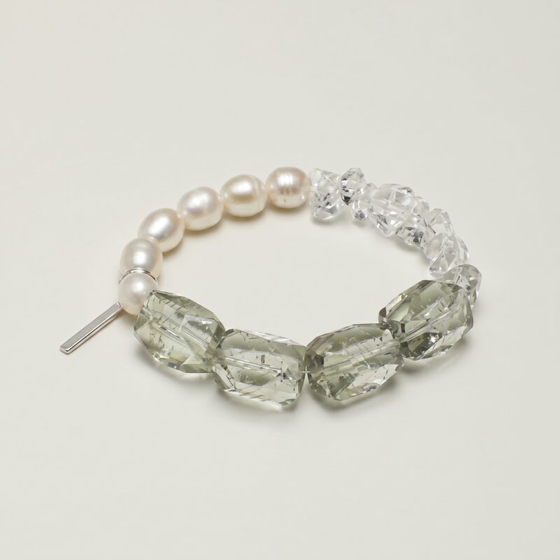 039_PS2508002_ORIGINAL_UNCOMPRESSED Clear Quartz, Green Crystal & Pearl Bracelet