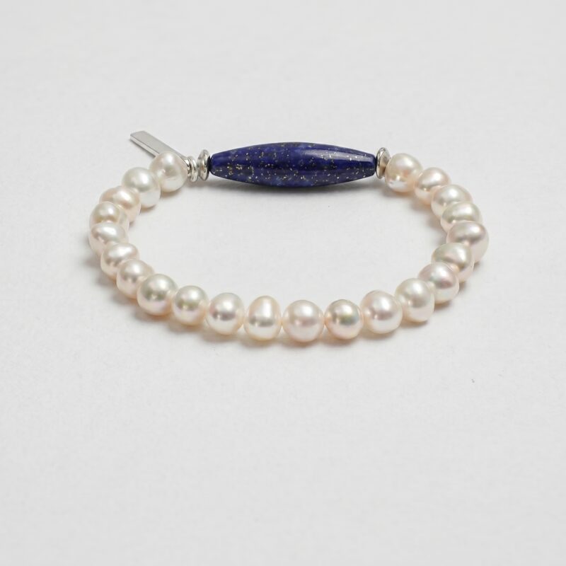 042_PS2508008_ORIGINAL_UNCOMPRESSED Lapis Lazuli & Pearl Bracelet