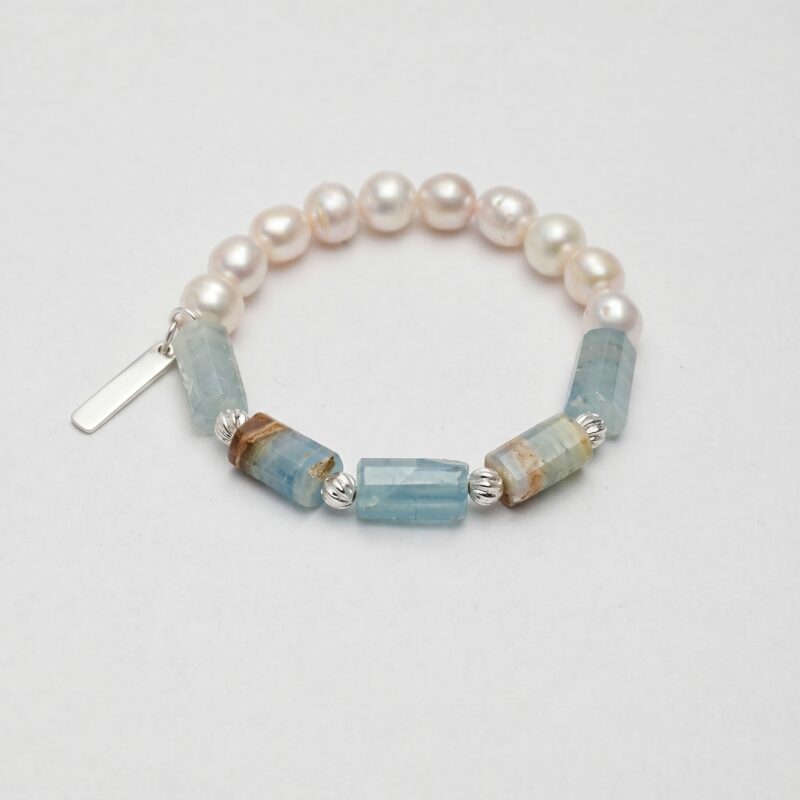 Blue Stone & Pearl Bracelet