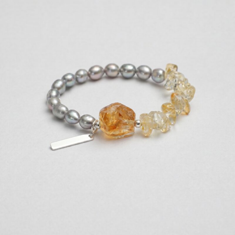 Citrine & Pearl Bracelet