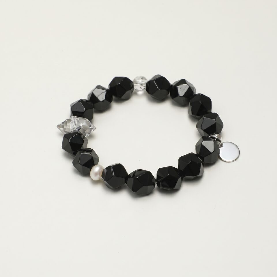 Agate Bracelet photographed on a pale background