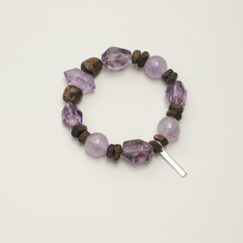 Amethyst Bracelet photographed on a pale background