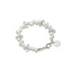Topaz & Cultured Pearl Bracelet photographed on a pale background