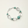 Clear Quartz, Amazonite & Pearl Bracelet - primary image Clear Quartz, Amazonite & Cultured Pearl Bracelet photographed on a pale background
