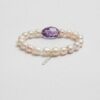 Amethyst & Pearl Bracelet - primary image Amethyst & Cultured Pearl Bracelet photographed on a pale background