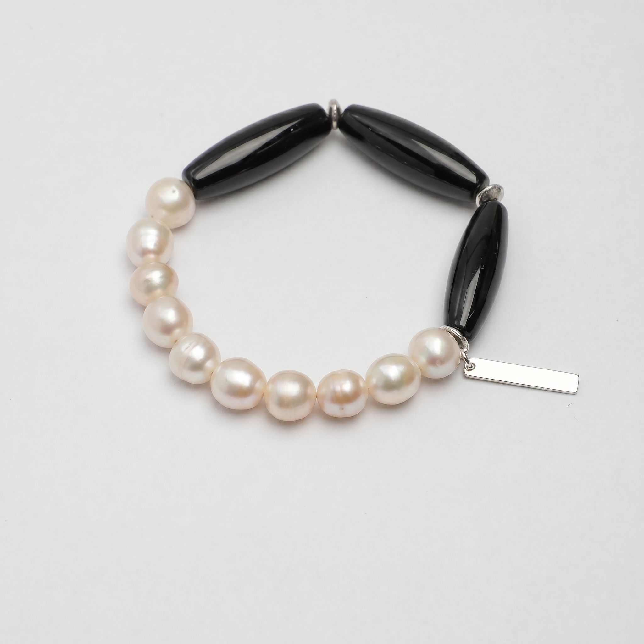 Agate & Cultured Pearl Bracelet