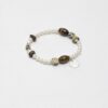Tiger’s Eye & Cultured Pearl Bracelet photographed on a pale background