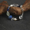Original detail view of Clear Quartz, Smoky Quartz, Amethyst & Cultured Pearl Bracelet