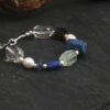Original detail view of Clear Quartz, Smoky Quartz, Amethyst & Cultured Pearl Bracelet