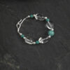 Aura & Qi detail 1J7A0867 Original detail view of Clear Quartz, Amazonite & Cultured Pearl Bracelet