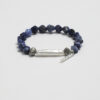 Original detail view of Blue-Veined Stone & Cultured Pearl Bracelet