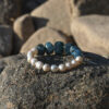 Original detail view of Blue Apatite & Cultured Pearl Bracelet