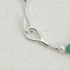 Aura & Qi detail 1J7A0990 Original detail view of Clear Quartz, Amazonite & Cultured Pearl Bracelet