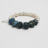 Original detail view of Blue Apatite & Cultured Pearl Bracelet