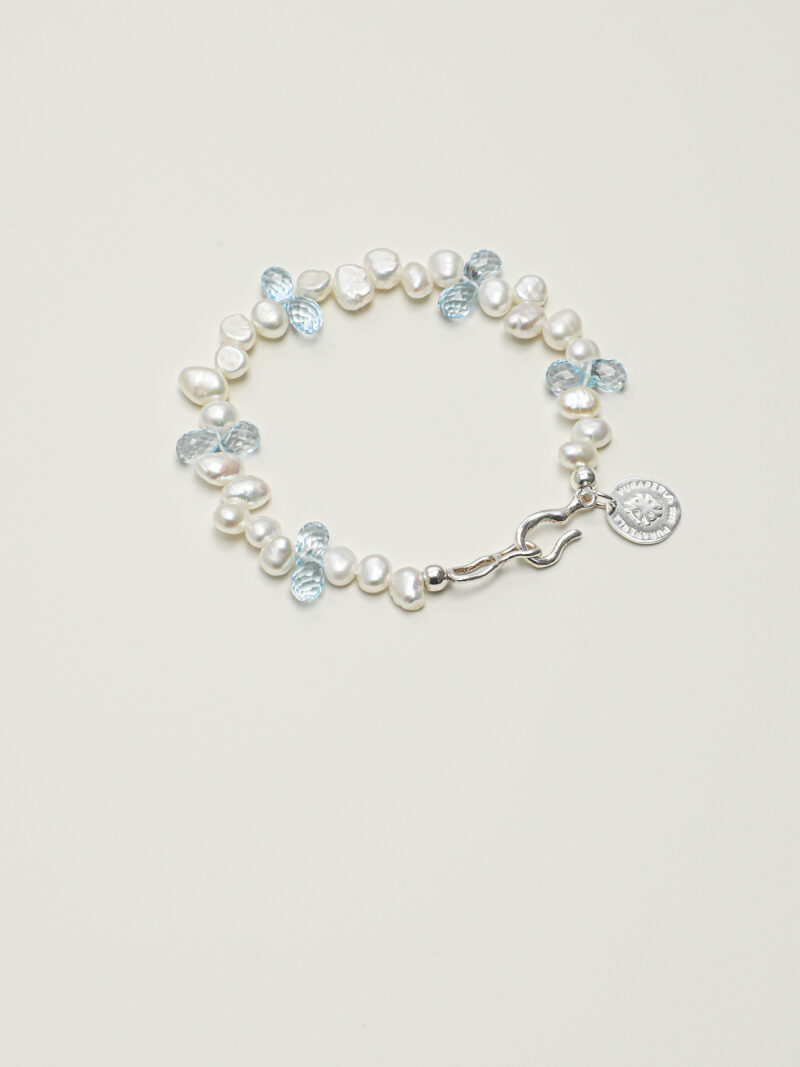Original detail view of Topaz & Cultured Pearl Bracelet