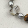 Original detail view of Tiger’s Eye, Agate & Cultured Pearl Bracelet