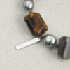 Original detail view of Tiger’s Eye, Agate & Cultured Pearl Bracelet