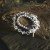 Aura & Qi detail 1J7A1275 - 副本 Original detail view of Clear Quartz & Cultured Pearl Bracelet