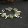 Original detail view of Citrine, Prehnite & Cultured Pearl Bracelet