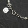 Original detail view of Clear Quartz, Blue Stone & Cultured Pearl Bracelet
