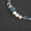 Original detail view of Clear Quartz, Blue Stone & Cultured Pearl Bracelet