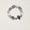 Original detail view of Clear Quartz, Amethyst & Cultured Pearl Bracelet