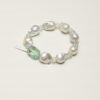 Original detail view of Fluorite, Prehnite & Cultured Pearl Bracelet