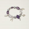 Original detail view of Clear Quartz, Amethyst & Cultured Pearl Bracelet