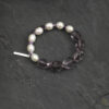 Aura & Qi detail 1J7A1782 Original detail view of Amethyst & Cultured Pearl Bracelet