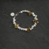 Original detail view of Yellow Quartz & Cultured Pearl Bracelet
