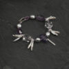 Original detail view of Clear Quartz, Amethyst & Cultured Pearl Bracelet