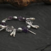 Original detail view of Clear Quartz, Amethyst & Cultured Pearl Bracelet