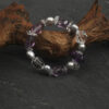 Original detail view of Clear Quartz, Amethyst & Cultured Pearl Bracelet