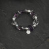 Original detail view of Clear Quartz, Amethyst & Cultured Pearl Bracelet