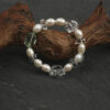 Original detail view of Clear Quartz, Fluorite & Cultured Pearl Bracelet