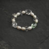 Original detail view of Clear Quartz, Fluorite & Cultured Pearl Bracelet