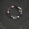 Original detail view of Clear Quartz, Amethyst & Cultured Pearl Bracelet
