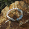 Aura & Qi detail 1J7A2021主图 Original detail view of Blue Stone & Cultured Pearl Bracelet