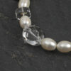 Original detail view of Clear Quartz, Fluorite & Cultured Pearl Bracelet