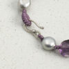 Original detail view of Clear Quartz, Amethyst & Cultured Pearl Bracelet