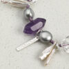 Original detail view of Clear Quartz, Amethyst & Cultured Pearl Bracelet