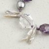 Original detail view of Clear Quartz, Amethyst & Cultured Pearl Bracelet