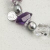Original detail view of Clear Quartz, Amethyst & Cultured Pearl Bracelet