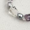 Original detail view of Clear Quartz, Amethyst & Cultured Pearl Bracelet