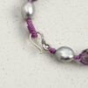 Original detail view of Clear Quartz, Amethyst & Cultured Pearl Bracelet