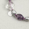 Original detail view of Clear Quartz, Amethyst & Cultured Pearl Bracelet