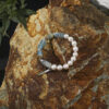 Aura & Qi detail 1J7A2216 Original detail view of Blue Stone & Cultured Pearl Bracelet