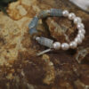 Aura & Qi detail 1J7A2228 Original detail view of Blue Stone & Cultured Pearl Bracelet