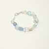 Original detail view of Clear Quartz, Aquamarine & Cultured Pearl Bracelet